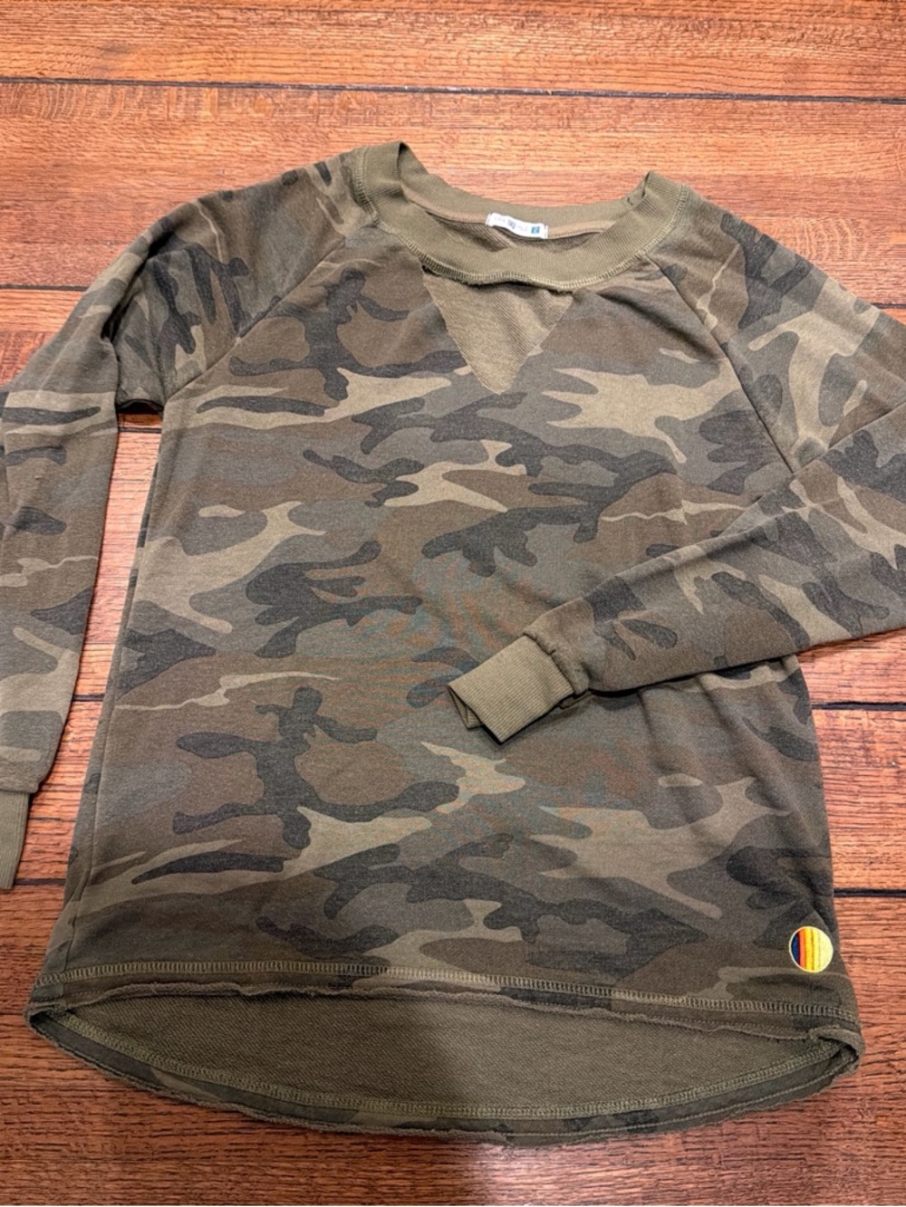 Camo Pullover Sweatshirt - Olive Green
